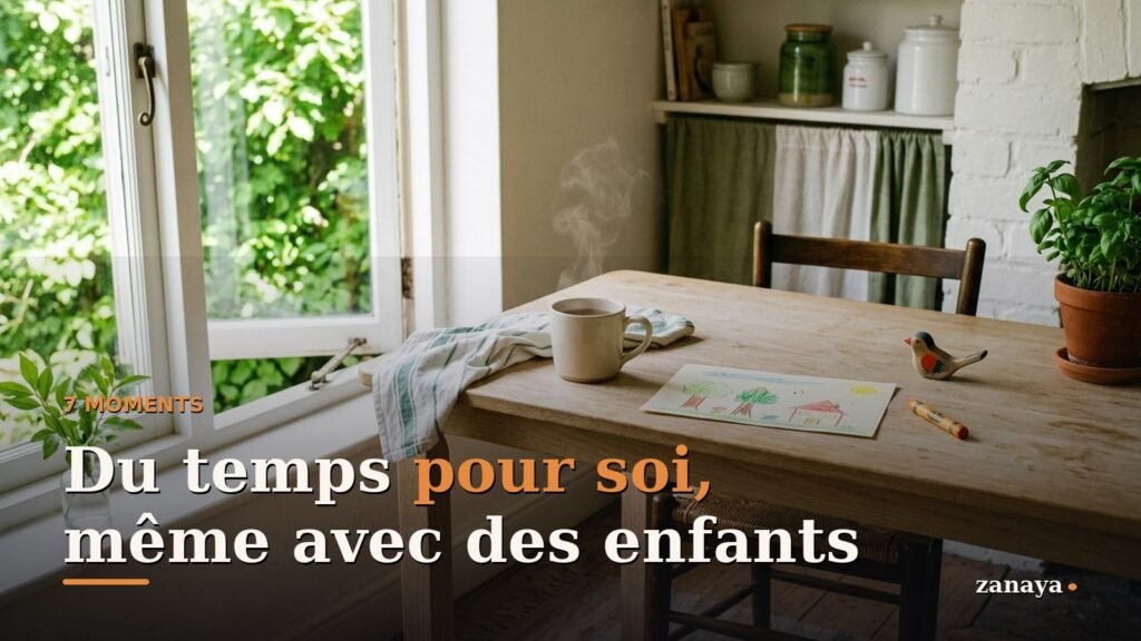 Un coin de cuisine ensoleillé et calme, un moment pour soi quand on est parent